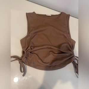 Brown crop top